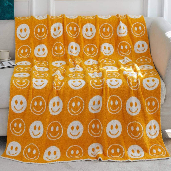 Smiley Sherpa blanket