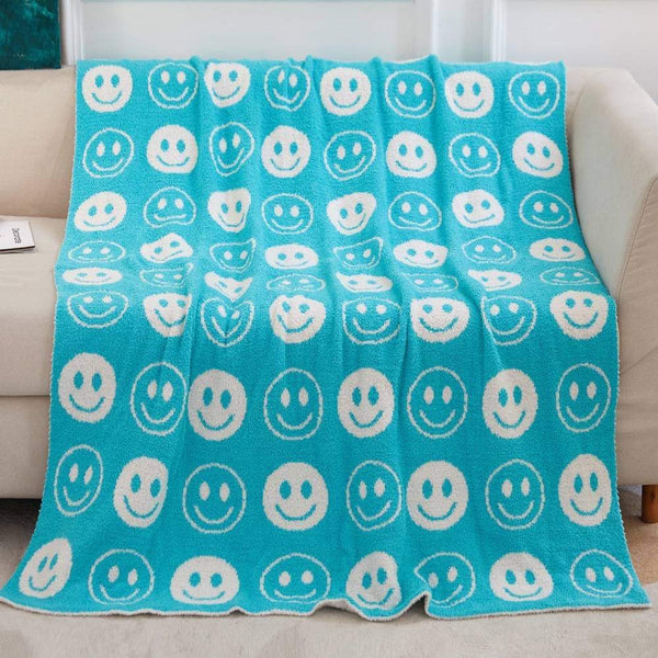 Smiley Sherpa blanket